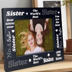 Worlds Best Sister Photo Frame Gift For Sister Best Friend