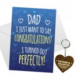 Father Dad Gifts From Daughter Wood Keyring Fathers Day Gift