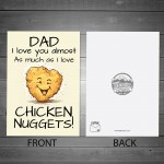 Funny Happy Father's Day Card Chicken Nugget Theme Funny