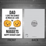 Funny Happy Father's Day Card Chicken Nugget Theme Joke