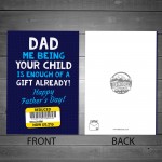 Funny Fathers Day Card From Daughter Son Child Joke Cheap