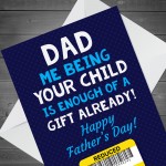 Funny Fathers Day Card From Daughter Son Child Joke Cheap