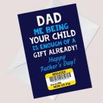 Funny Fathers Day Card From Daughter Son Child Joke Cheap