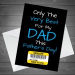 Reduced Cheap Funny Fathers Day Card From Daughter Son Child