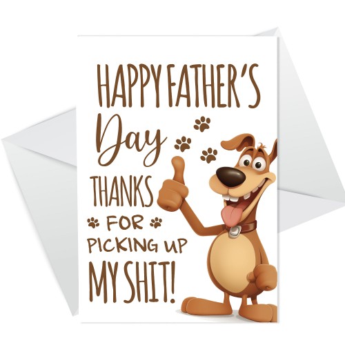 Funny Fathers Day Card From Dog Joke Humour Fathers Day Card