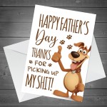 Funny Fathers Day Card From Dog Joke Humour Fathers Day Card