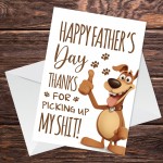 Funny Fathers Day Card From Dog Joke Humour Fathers Day Card