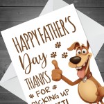 Funny Fathers Day Card From Dog Joke Humour Fathers Day Card