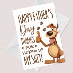 Funny Fathers Day Card From Dog Joke Humour Fathers Day Card