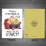 Funny Fathers Day Card OLD FART Dad Cards Joke Humour