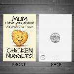 Funny Joke Mum Birthday Card Chicken Nugget Theme Birthday Card