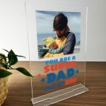 PERSONALISED Super Dad Photo Plaque Fathers Day Birthday Gift