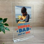 PERSONALISED Super Dad Photo Plaque Fathers Day Birthday Gift