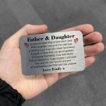 Father & Daughter Dad Metal Wallet Card Keepsake From Daughter