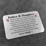 Father & Daughter Dad Metal Wallet Card Keepsake From Daughter