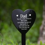 Memorial Plaque Dad Grave Stake Ornament Remembrance Item