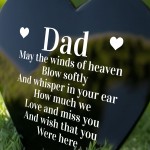 Memorial Plaque Dad Grave Stake Ornament Remembrance Item