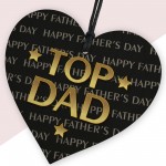 Top Dad Wooden Heart Gift For Fathers Day Birthday Gifts