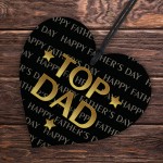 Top Dad Wooden Heart Gift For Fathers Day Birthday Gifts