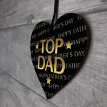 Top Dad Wooden Heart Gift For Fathers Day Birthday Gifts