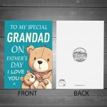 Fathers Day Card For Grandad From Grandson Granddaughter Bear