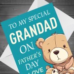 Fathers Day Card For Grandad From Grandson Granddaughter Bear