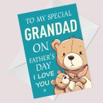 Fathers Day Card For Grandad From Grandson Granddaughter Bear