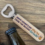 Funny Fathers Day Gift For Daddy Dad Grandad Wood Bottle Opener