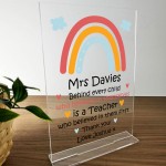 Teacher Gift Personalised Plaque Nursery Teacher TA Teaching