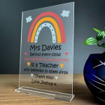 Teacher Gift Personalised Plaque Nursery Teacher TA Teaching