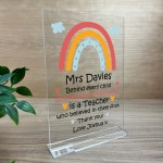 Teacher Gift Personalised Plaque Nursery Teacher TA Teaching