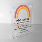 Teacher Gift Personalised Plaque Nursery Teacher TA Teaching