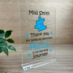 Thankyou Gift For Teacher Teaching Assistant Personalised Plaque