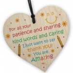 Thank You Gifts For Him Her Wooden Hanging Heart Plaque