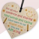 Thank You Gifts For Him Her Wooden Hanging Heart Plaque