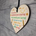 Thank You Gifts For Him Her Wooden Hanging Heart Plaque