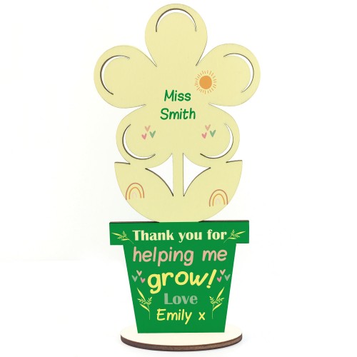 Personalised Thank You Grow Teacher Gifts Leaving Pre School