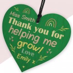 Thank You For Helping Me Grow Gift For Teacher Personalised