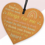 Special Thank You Friend Gift Heart Sign Teacher Mentor Gifts