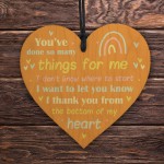 Special Thank You Friend Gift Heart Sign Teacher Mentor Gifts