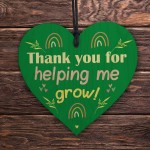 Special Thank You Gift Helping Me Grow Heart Sign Teacher Gifts