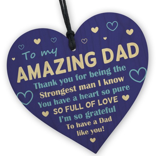 AMAZING DAD Gift For Fathers Day Birthday Heart Novelty Dad Gift