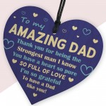 AMAZING DAD Gift For Fathers Day Birthday Heart Novelty Dad Gift