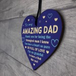 AMAZING DAD Gift For Fathers Day Birthday Heart Novelty Dad Gift