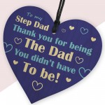 Stepdad Gifts From Daughter Son Wood Heart Fathers Day Birthday