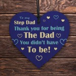 Stepdad Gifts From Daughter Son Wood Heart Fathers Day Birthday