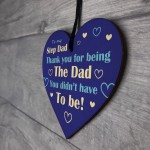 Stepdad Gifts From Daughter Son Wood Heart Fathers Day Birthday