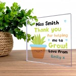 Personalised Thank You Gift For Teacher TA Helping Me Grow