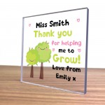 Personalised Thank You Gift For Teacher Helping Me Grow Leaving