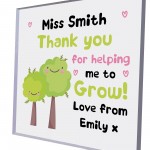 Personalised Thank You Gift For Teacher Helping Me Grow Leaving